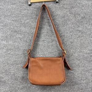 Vintage Coach Patricias Legacy Leather Flap Shoulder Bag Brown 9951 Y2K 90s